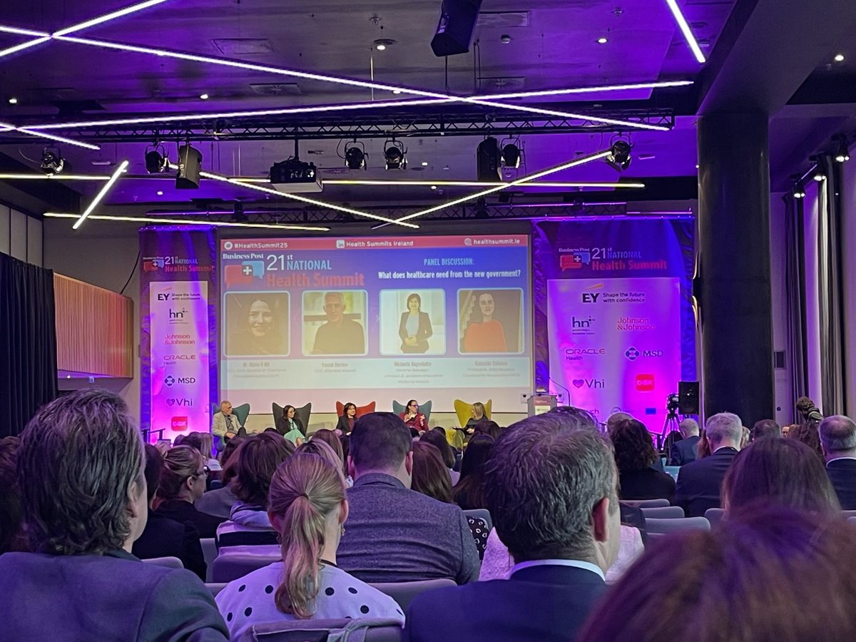 Great turn out ⁦<a href="/CrokePark/">Croke Park</a>⁩ #HealthSummit25 courtesy of ⁦<a href="/EYnews/">EY</a>⁩ and ⁦<a href="/businessposthq/">Business Post</a>⁩ and an eye opening panel discussion on the future of healthcare at this year’s National Health Summit
