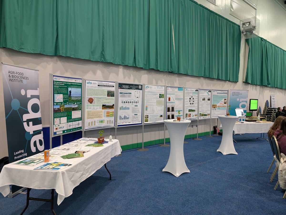 Great <a href="/AFBI_NI/">AFBI</a> stand <a href="/UlsterArable/">UlsterArableSociety</a> Conference today showcasing work from the Agronomy and Plant Science Branch #arable #novelcrops #plantvarieties <a href="/Innovar_EU/">InnoVar_EU</a>