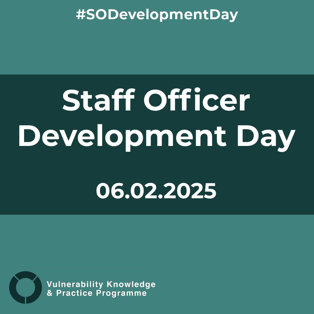 VKPP Vulnerability Knowledge & Practice Programme (@thevkpp) on Twitter photo Today we are hosting our first staff officer development day at the <a href="/CollegeofPolice/">College of Policing</a>, alongside the <a href="/PoliceChiefs/">National Police Chiefs' Council (NPCC)</a> .
The day is set to be jam packed so stay tuned for updates throughout the day!
#SODevelopmentDay #VKPP #Vulnerability #StaffOfficers #CPD Today we are hosting our first staff officer development day at the <a href="/CollegeofPolice/">College of Policing</a>, alongside the <a href="/PoliceChiefs/">National Police Chiefs' Council (NPCC)</a> .
The day is set to be jam packed so stay tuned for updates throughout the day!
#SODevelopmentDay #VKPP #Vulnerability #StaffOfficers #CPD