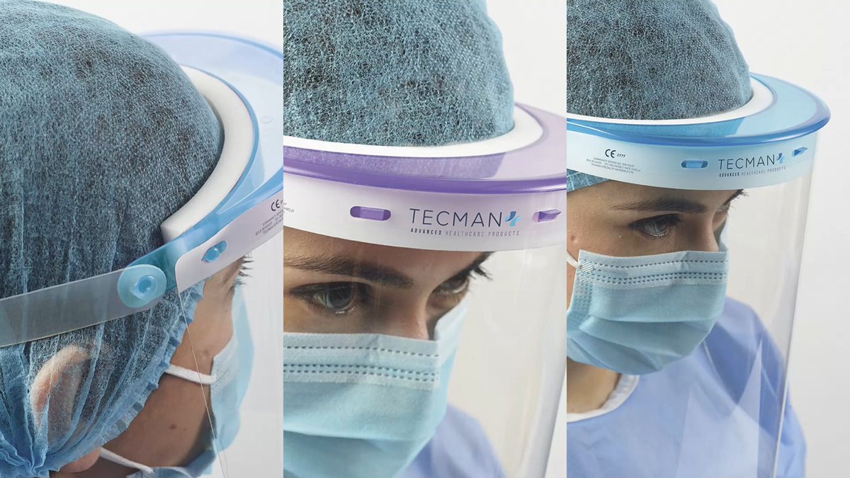 Optec® is a #reusable, #sustainable &amp; #costeffective face shield system, the reusable headbands are made from high-quality #biomaterials suitable for cleaning using thermal washer-disinfectors and/or Clinell® wipes. Learn more: tecmanuk.com/healthcare-pro… #PPE
