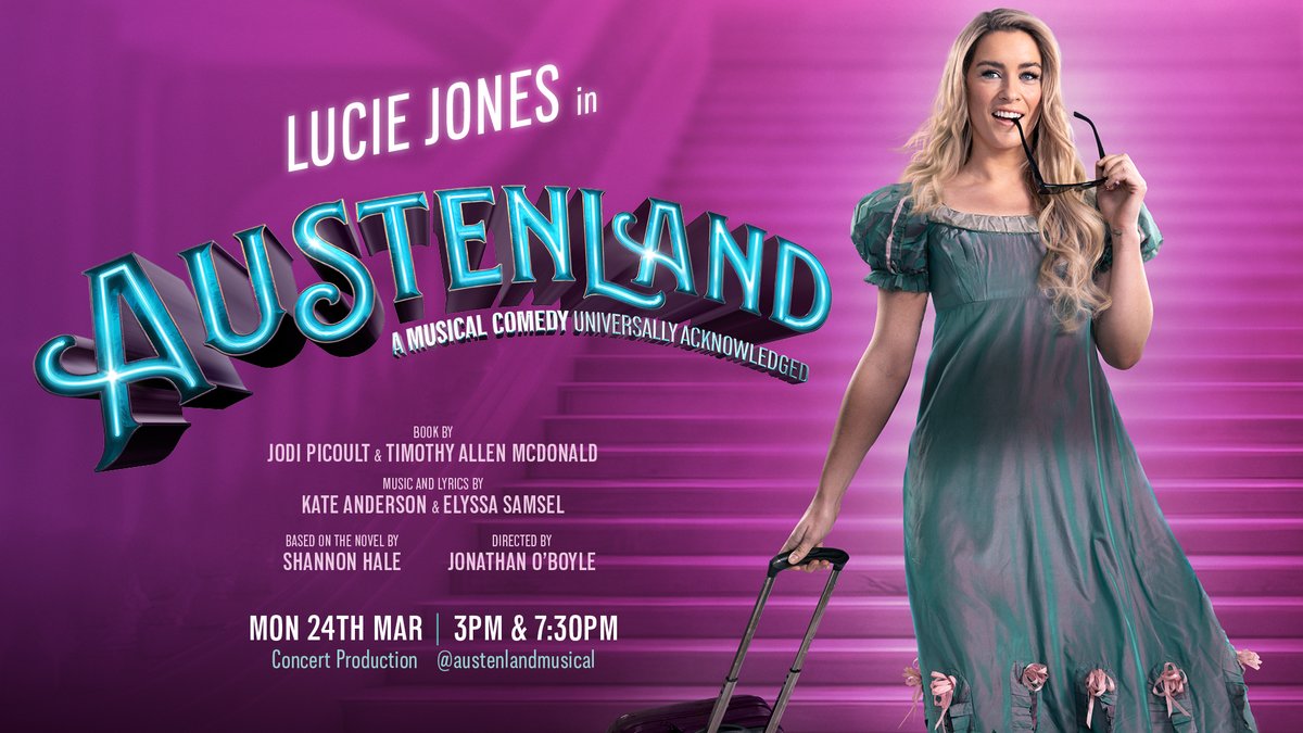 Meet Jane Hayes, unlucky-in-love and Austen-obsessed, she’s ditching the dating apps for a dream vacation.

With an electrifying pop score and laugh-out-loud libretto, don’t miss Austenland’s London debut in this exclusive concert version led by West End icon Lucie Jones.