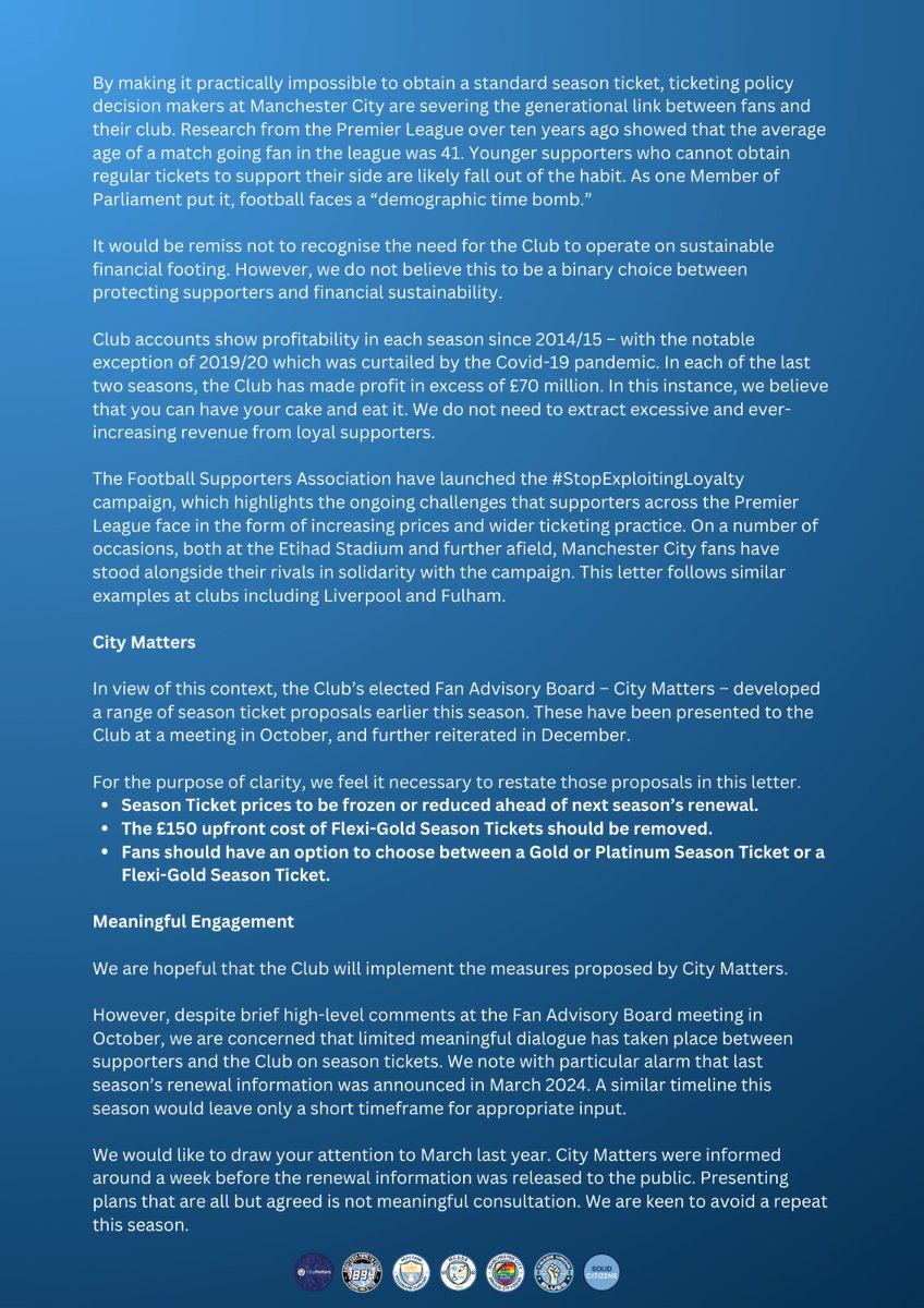 MCFC Fans Foodbank Support tweet media