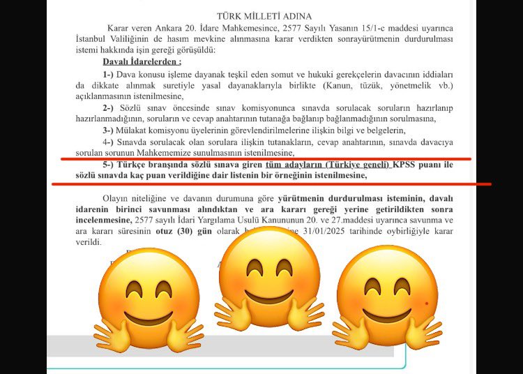 feylesofkimse's tweet photo. Yusuf Tekin: Bu arkadaşlar bizden mülakata giren tüm adayların puanlarını açıklamamızı istiyorlar. Böyle bir şey hukuki olarak mümkün değil. 

İdare Mahkemesi: Rica edersem bana oradan Türkçe branşından giren tüm adayların KPSS ve mülakat puanlarını gönderir misin ? 

Not: Tüm branşların mülakat puanlarına eriştikten sonra hangi adayın kim olduğunu mülakat öncesi KPSS sıralama listelerinden tespit edebileceğiz. 

GELİYOR GELMEKTE OLAN.

#MülakatZulmünde95Gün