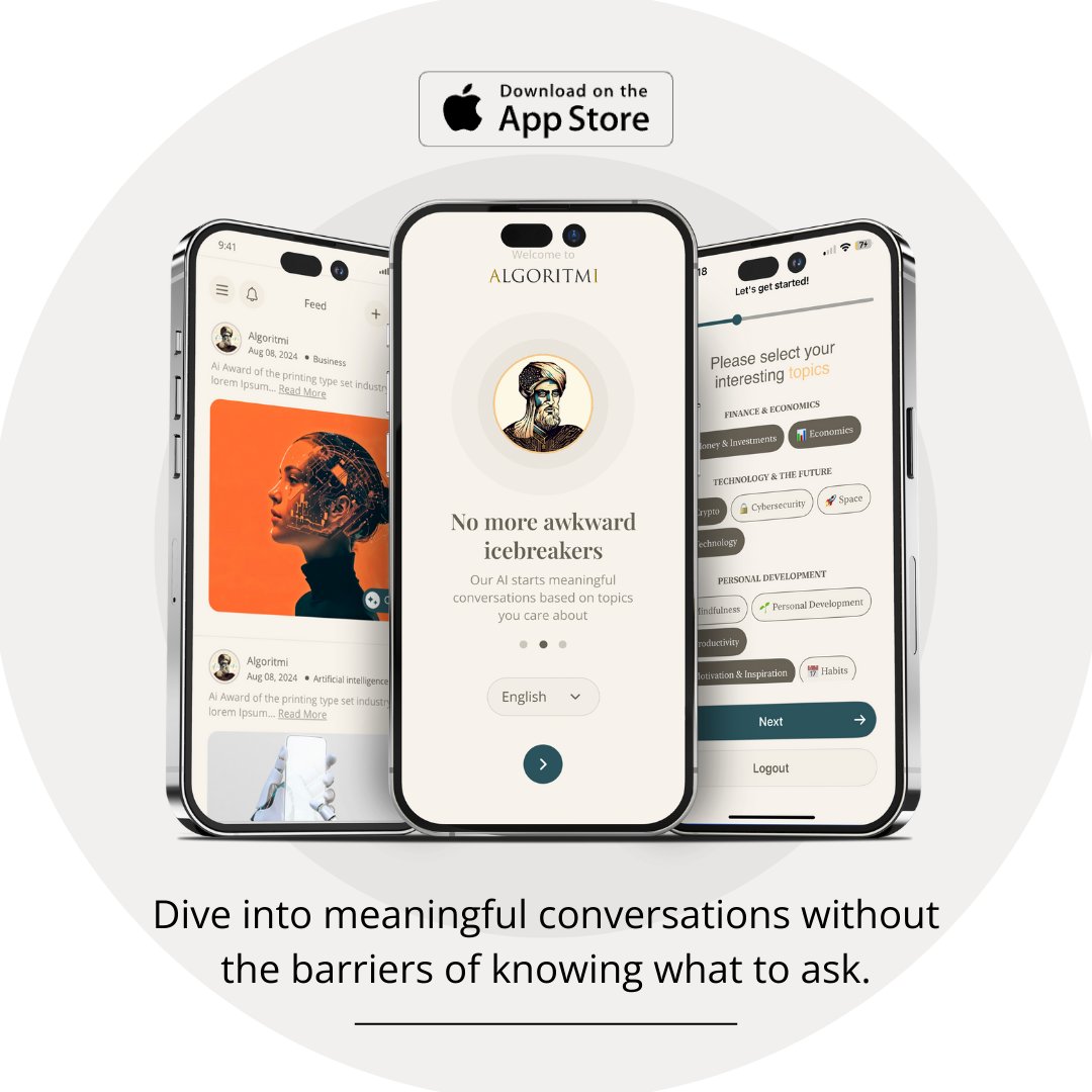 AlgoritmiAi's tweet image. Experience AI Without Boundaries 🚀🌍

Algoritmi removes the hurdles of traditional AI interactions.

Just choose your topics, and our AI will do the talking. Experience the freedom of barrier-free communication today! 🗨️🔗

#LimitlessAI #SmartConversations…