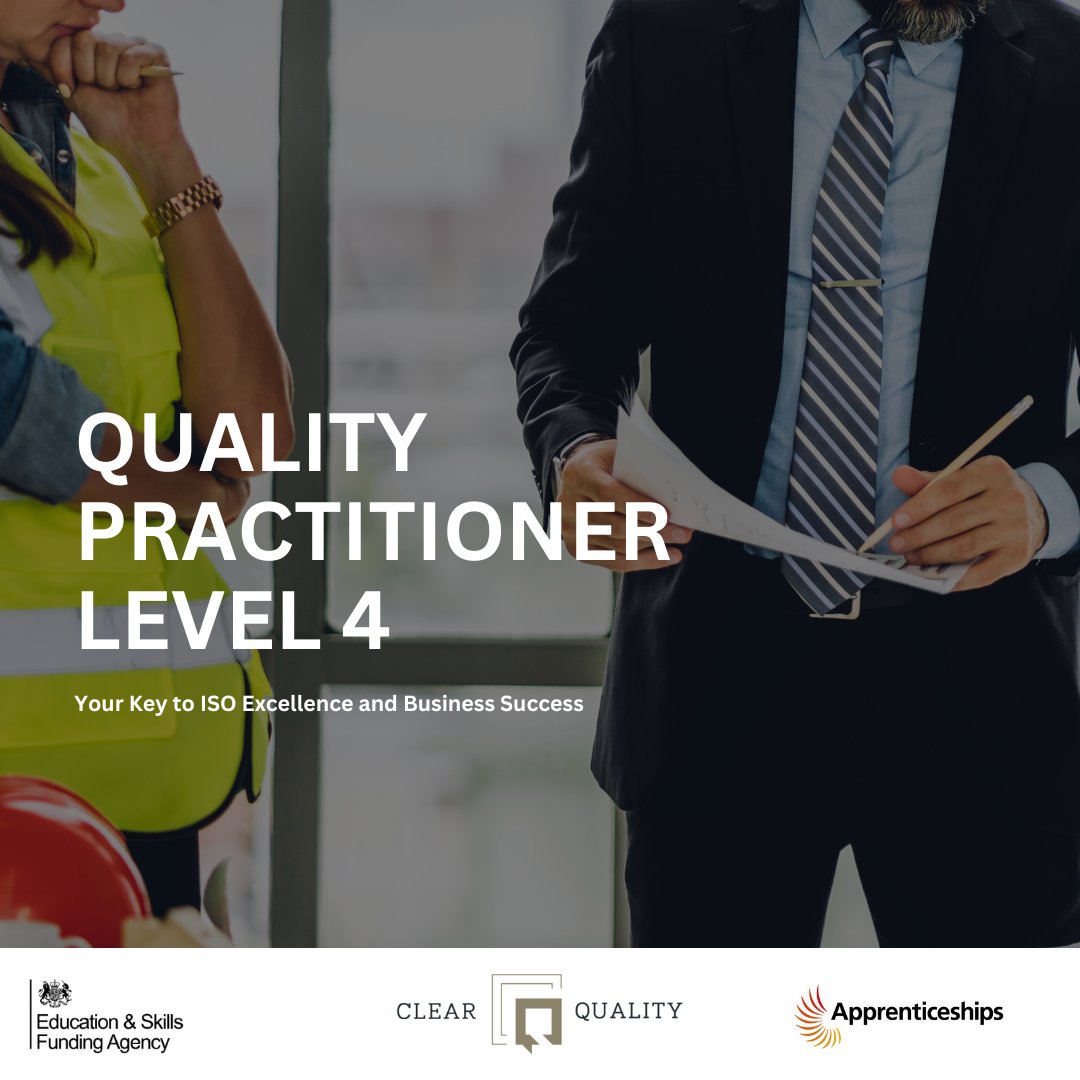 📅 March 2025 Apprenticeships – We still have spaces available! 

Now enrolling for:  
📌 Quality Practitioner Level 4  
📌 Governance Officer Level 4  

📞 01709 918 501 | 📧 info@clearquality.co.uk

#Apprenticeships #QualityPractitioner #GovernanceOfficer #ClearQuality