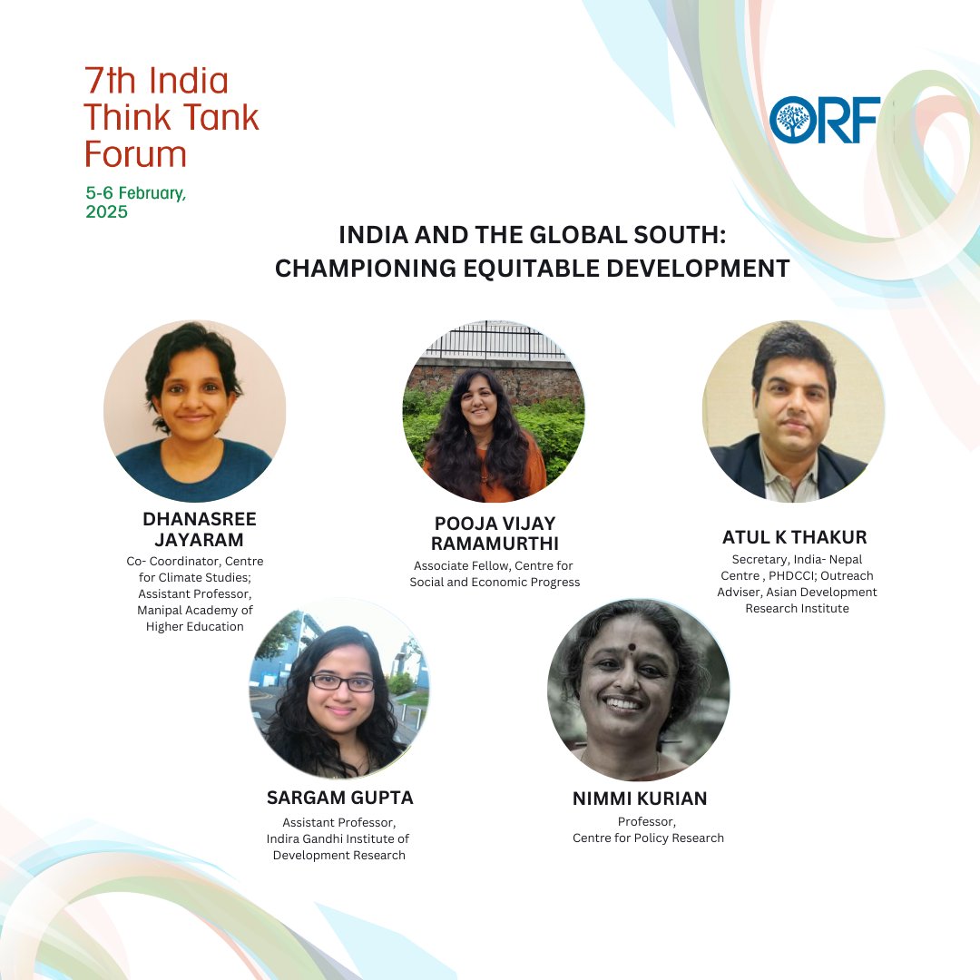 ORF (@orfonline) on Twitter photo Key Takeaways | Day 2 |India and the Global South: Championing Equitable Development
Know the key takeaways from the panel discussion on "India and the Global South: Championing Equitable Development"
Featuring:<a href="/dhanasreej/">Dhanasree Jayaram, PhD</a>, Pooja Vijay Ramamurthi,<a href="/atul_mdb/">Atul K Thakur</a>,Sargam Gupta and Key Takeaways | Day 2 |India and the Global South: Championing Equitable Development
Know the key takeaways from the panel discussion on "India and the Global South: Championing Equitable Development"
Featuring:<a href="/dhanasreej/">Dhanasree Jayaram, PhD</a>, Pooja Vijay Ramamurthi,<a href="/atul_mdb/">Atul K Thakur</a>,Sargam Gupta and