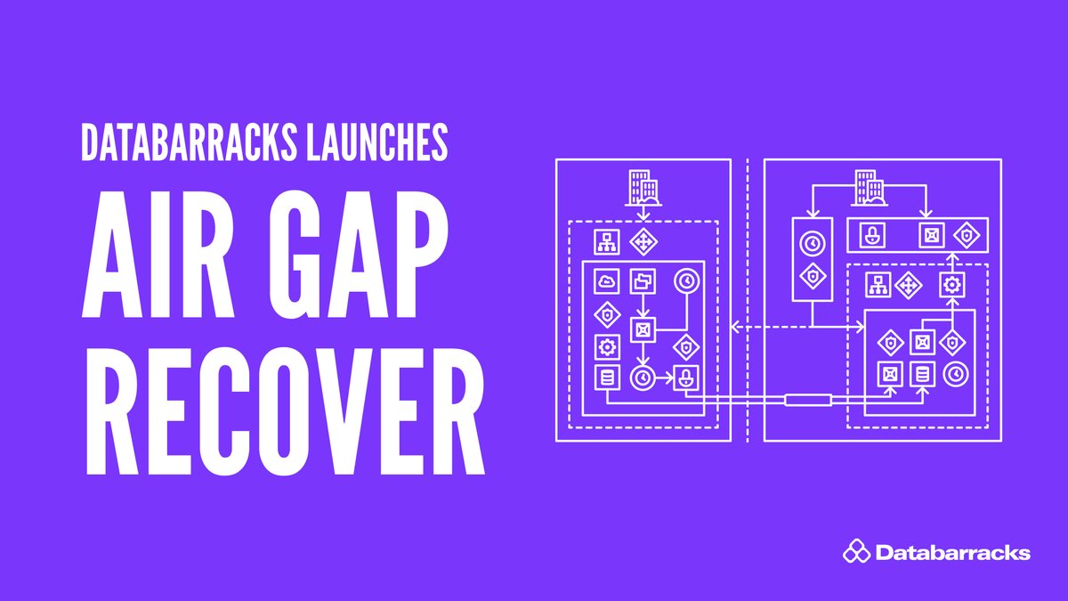 We’re excited to announce the launch of Air Gap Recover.

The new service provides cloud-native, cloud scale data protection – enabling rapid recovery from any cyber incident.

Find out how you can safeguard your cloud-native data with Air Gap Recover: databarracks.com/news/press-rel…