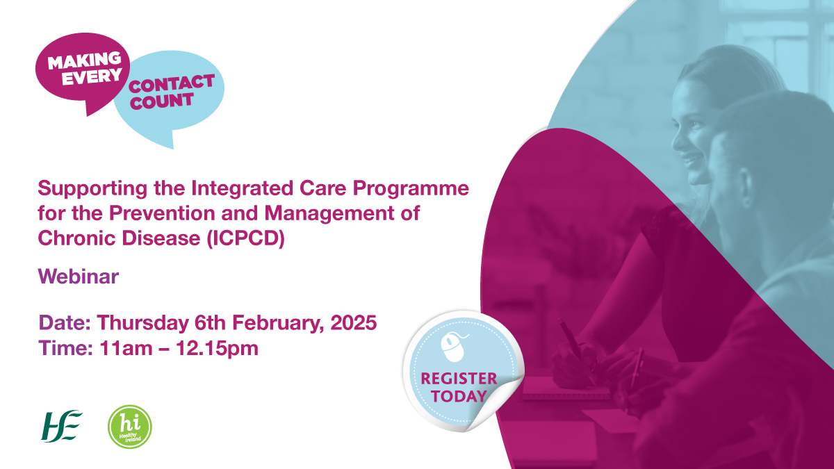 There's still time to register to attend our webinar this morning's, ‘How MECC supports the Integrated Care Programme for the Prevention and Management of Chronic Disease (ICPCD)’. Register by following this link: bit.ly/40Pmx8q. 

With keynote speaker Dr. Maria O’Brien,