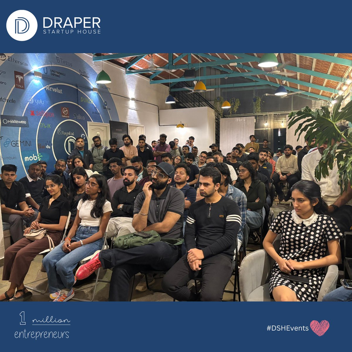dsh_india's tweet photo. What a night at DSH Bangalore! 
 Naveena arrived early to hear 8 resident founders pitch—true ecosystem support! 
Dhananjay  wowed the crowd with an AI demo &amp; Shark Tank insights! 
Arjun Kava made SaaS pricing &amp; TAM/SAM/SOM 
VCs/angels in BLR—DM us, let’s build! https://t.co/jFu3HRYHJs