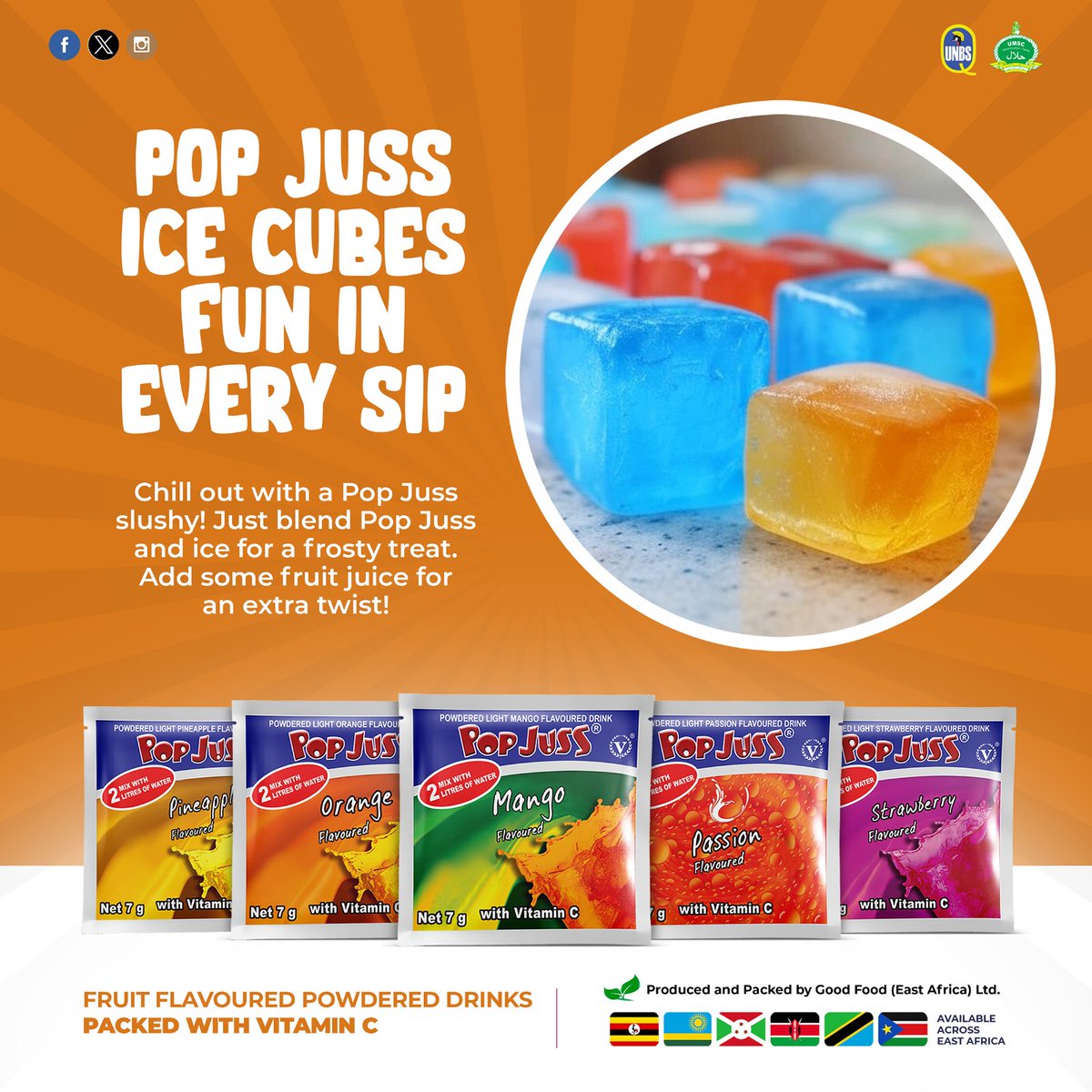Pop_Juss's tweet photo. Sundays are for relaxation and sweet moments. Make yours extra special with a chilled Pop Juss slushy. Add fruit juice for the perfect twist!

Grab your sachets today from a shop near you!

#PopJuss #FlavorfulExperiences https://t.co/QfObf8oNvA