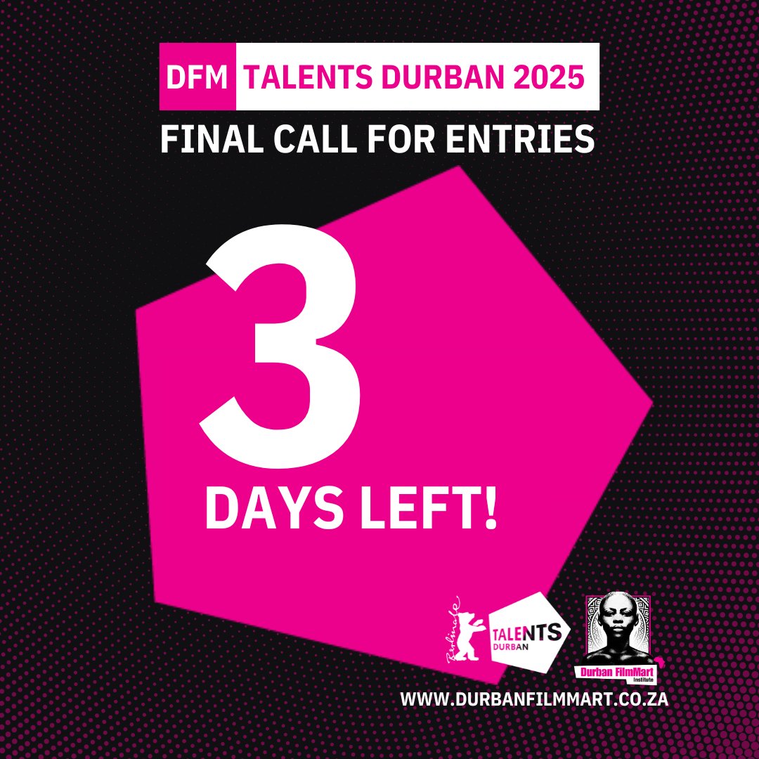 Talents Durban (@talentsdurban) on Twitter photo ๐ท 3 Days to Go! ๐ท
Talents Durban is calling on emerging African storytellers to be part of the 2025 edition of #TalentsDurban <a href="/durbanfilmmart/">Durban FilmMart SA</a>
.
Visit durbanfilmmart.co.za/Talents-Durban for more information.
.
Deadline: 9 FEB 25
APPLY HERE: berlinale-talents.de/bt/launchpad/iโฆ ๐ท 3 Days to Go! ๐ท
Talents Durban is calling on emerging African storytellers to be part of the 2025 edition of #TalentsDurban <a href="/durbanfilmmart/">Durban FilmMart SA</a>
.
Visit durbanfilmmart.co.za/Talents-Durban for more information.
.
Deadline: 9 FEB 25
APPLY HERE: berlinale-talents.de/bt/launchpad/iโฆ