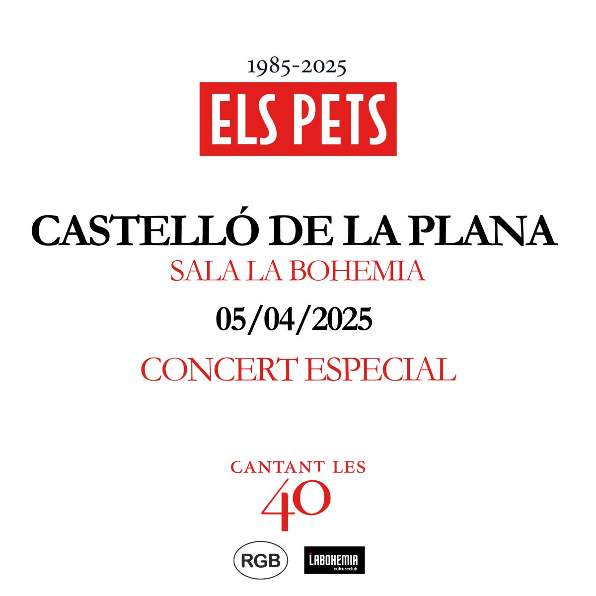 Ja a la venda les entrades pel concert del 5 d'abril a la sala La Bohemia de Castelló de la Plana!

Aquí: entradascastellon.com/programacion/2…