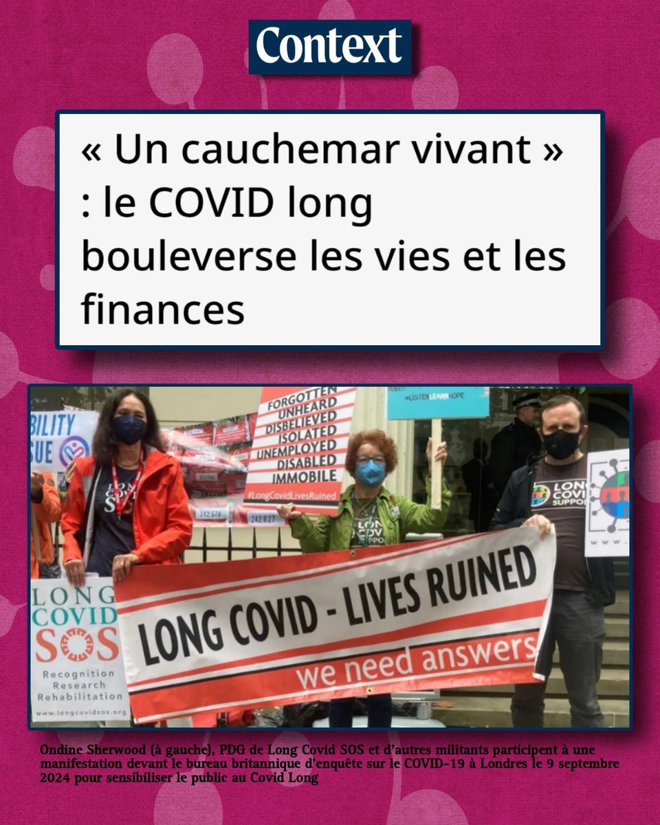 🧵« Un cauchemar vivant » – Le Covid Long bouleverse des vies et les finances #CovidLong

🇬🇧En Grande-Bretagne, des millions de personnes vivent avec le #CovidLong, maladie "invisible" qui détruit des vies et coûte des milliards à l’économie.

Témoignages d’un désastre ignoré.⬇️