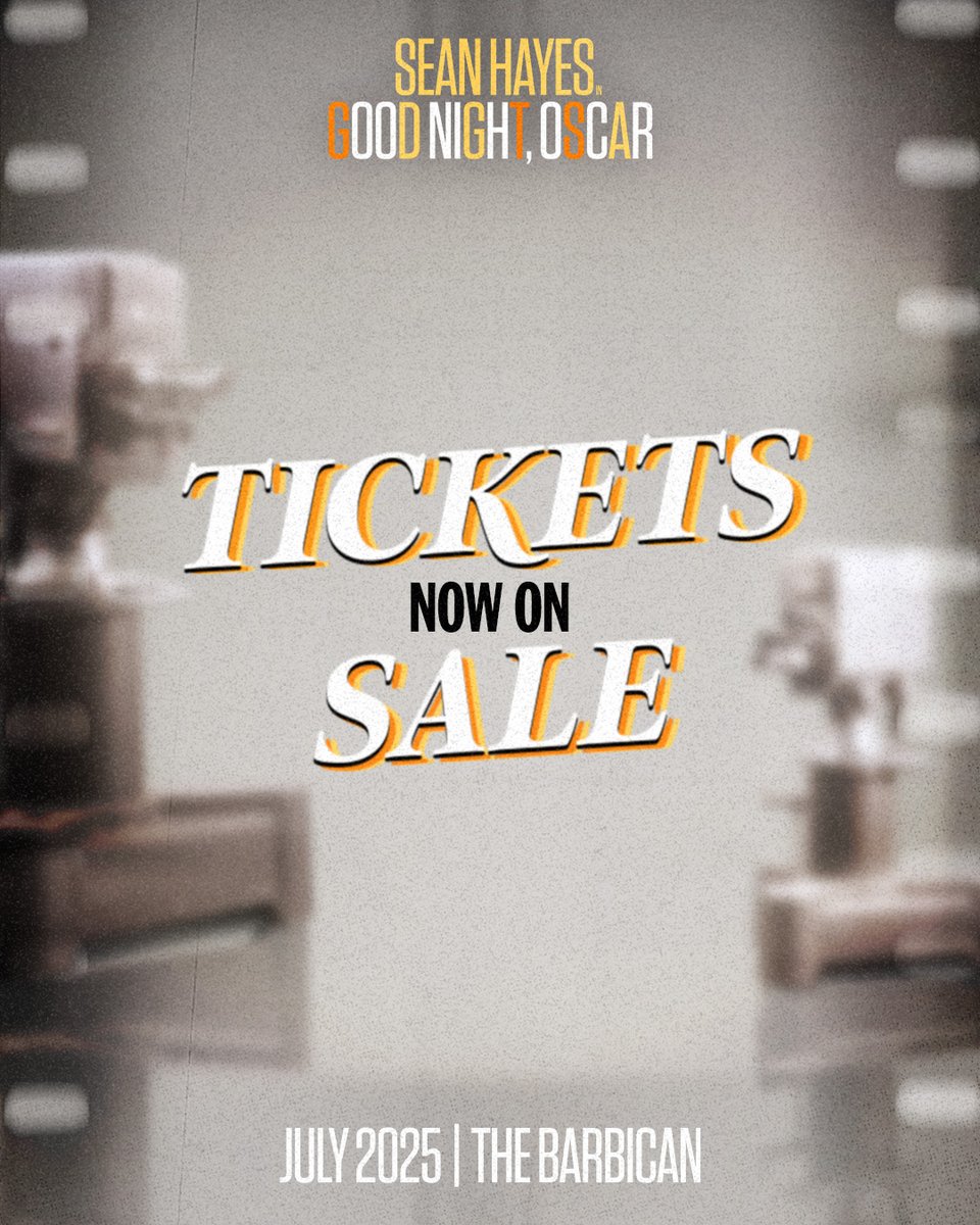 Tickets are now on sale for the critically acclaimed #GoodNightOscar - direct from Broadway. 

<a href="/barbicancentre/">Barbican Centre</a> | 7 Weeks Only | Performances Start 31 July 📺