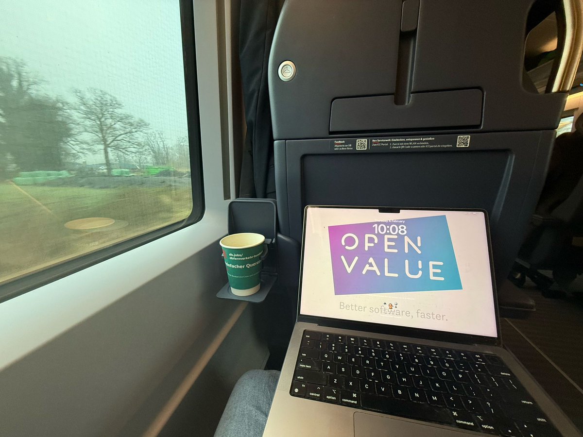 On my way to Munich for a day with the @iSAQB foundation workgroup and a visit to the <a href="/OpenValue/">OpenValue</a> Munich team!
Less than 6.5 hours with a direct train from Utrecht - not bad!