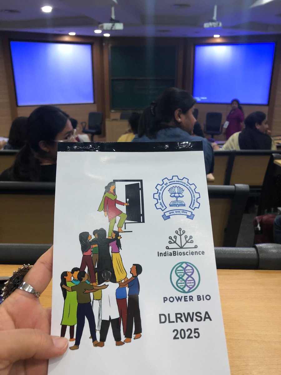 IndiaBioscience's tweet photo. 📢#DLRWSA2025 kick-started today!

@iitbombay, in collaboration with @IndiaBioscience &amp; #PowerBio, is organising this 2-day meeting to tackle gender equity in Indian #academia—discussing #recruitment, research group setup, promotions &amp; #leadership visibility.

#WomenInSTEM https://t.co/6mn2rxlZBg