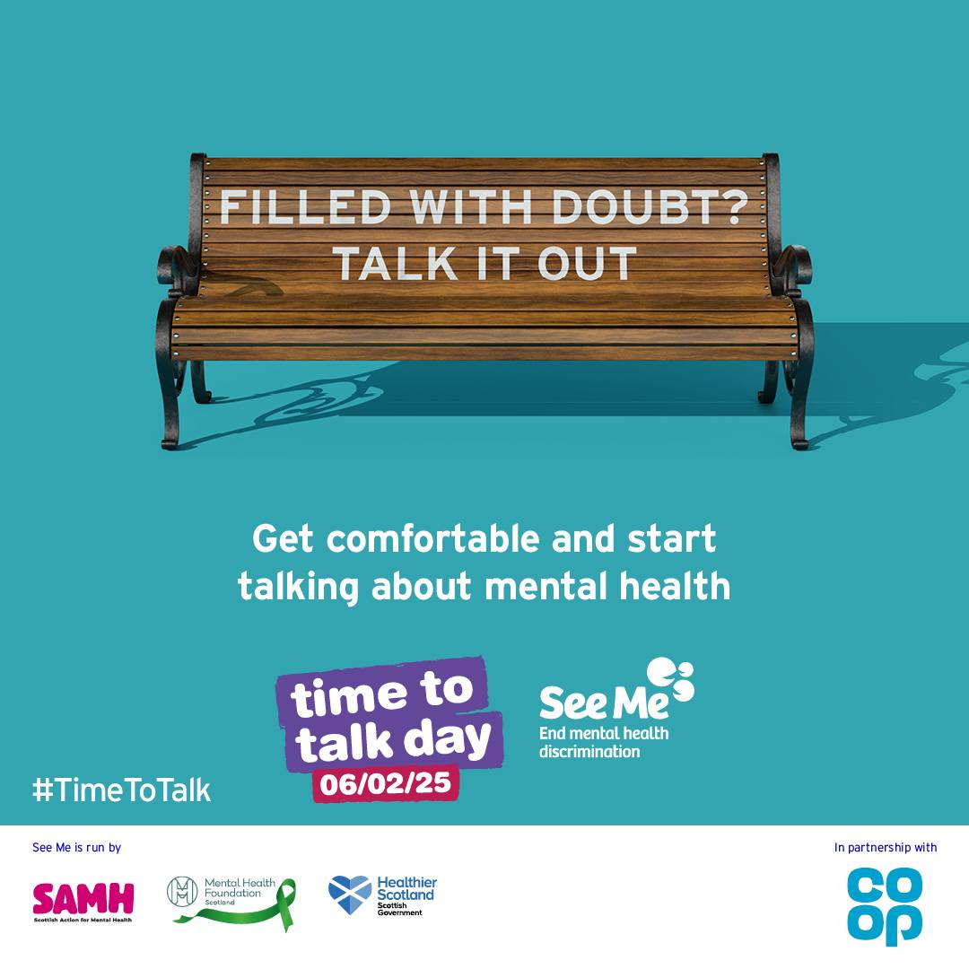 WELLBEING | Today is #TimeToTalk Day💙
A simple text, voice note, DM, or even face to face – make space for a conversation about mental health this Time to Talk Day. Opening up is so important when it comes to tackling stigma – so let’s do it together.

➡️tinyurl.com/4kynb8dn