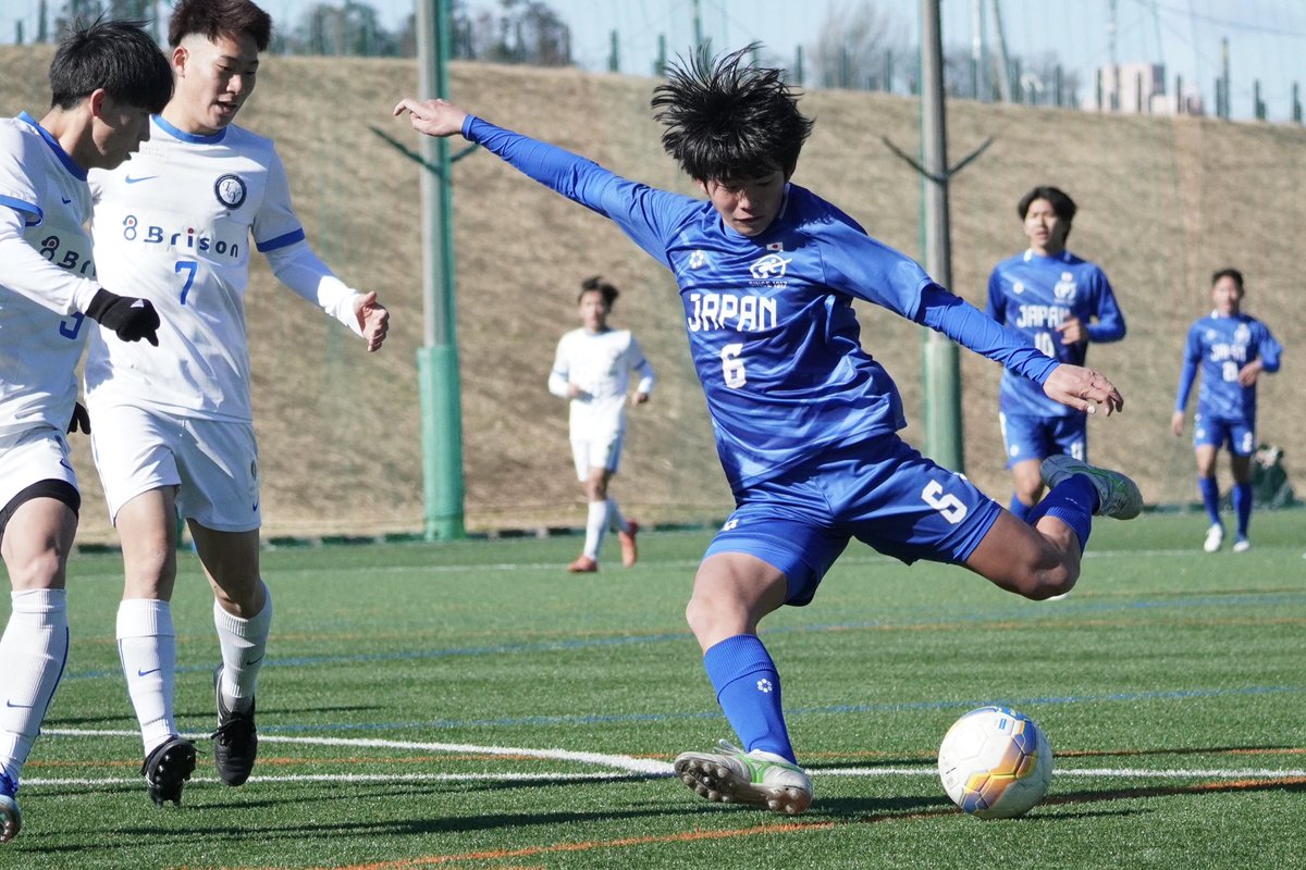 日本高校サッカー選抜 大学生とトレーニングマッチ🔥 BLUEユニフォーム