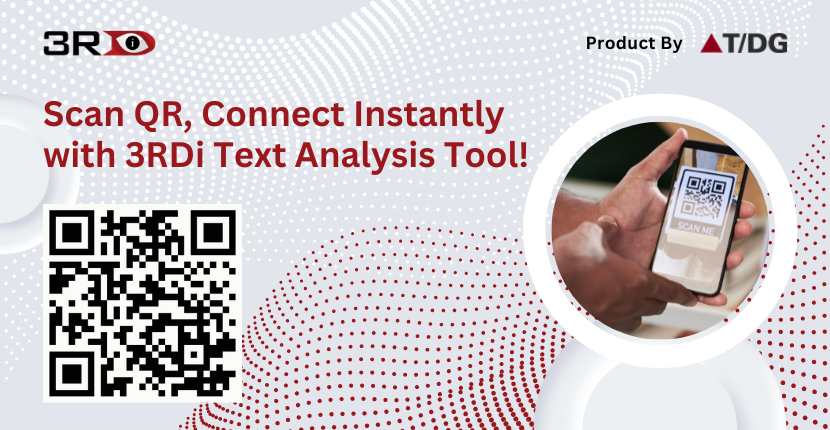 3rdienterprise's tweet photo. Scan the QR code to quickly access 3RDi Enterprise Search, and connect with our expert team for support and solutions. Scan the QR code now!
#3RDiEnterpriseSearch #TextAnalysis #DataAnalytics #BigData #AI #NLP #MachineLearning #SemanticSearch #ScanQRCode #QRCode #ContactUs https://t.co/pvalsx477J