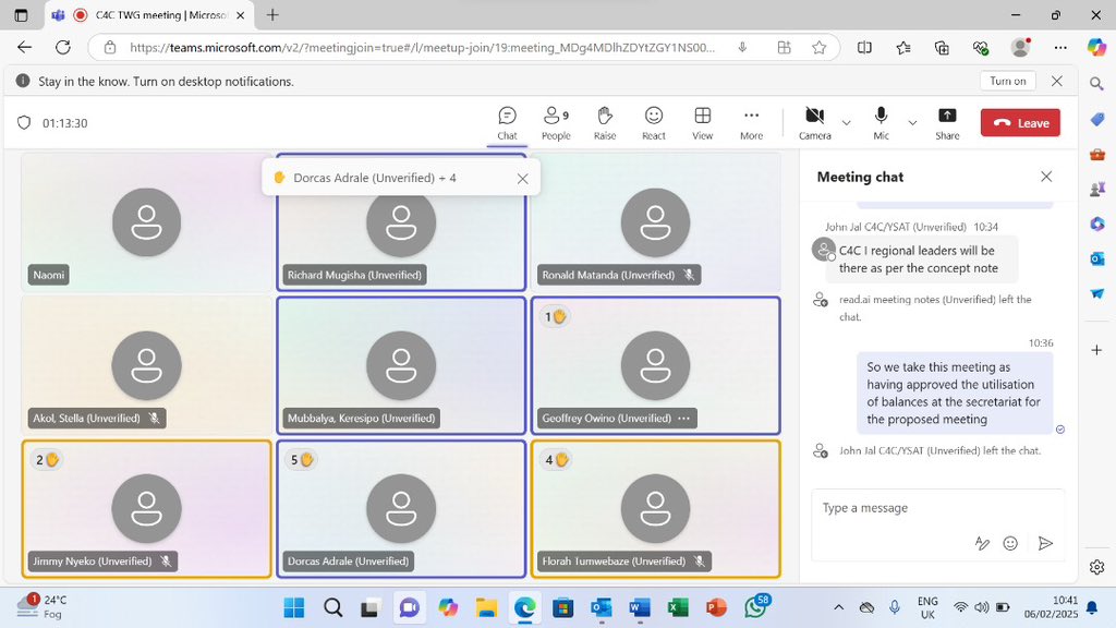 C4C_Uganda's tweet image. Successful meeting today with the Signatories’ Technical Working Group for Localization in Uganda! We discussed the way forward for the C4C Working Group Uganda 2025 Roadmap. Grateful to the Secretariat, ably represented by @JalRuot &amp;amp; @NaomiAyot . #LocalizationUg