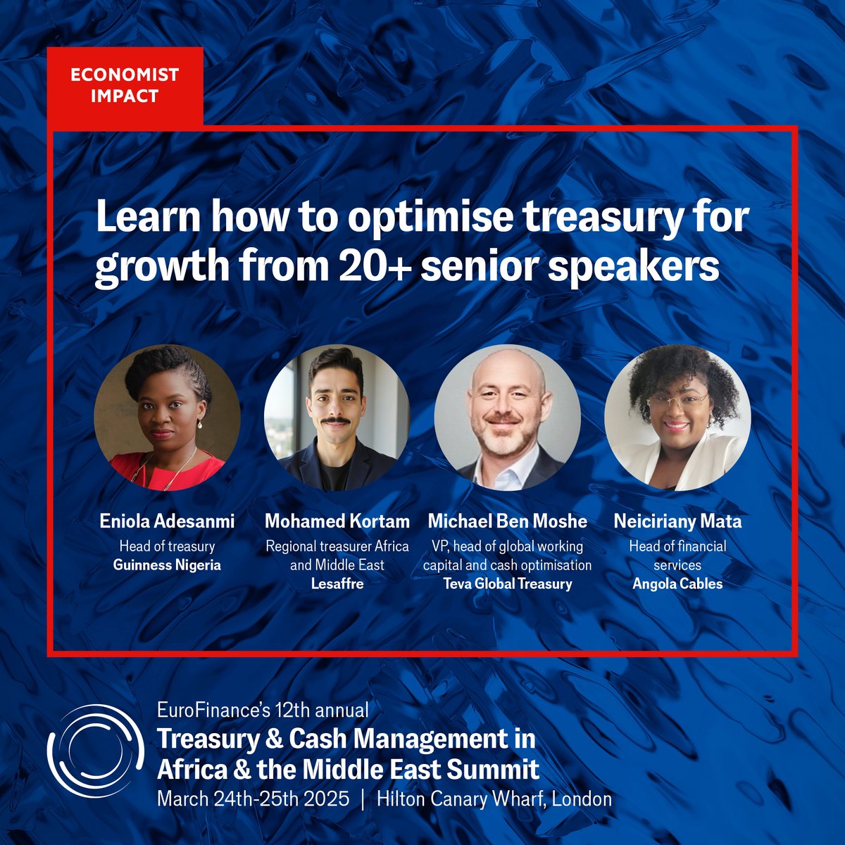 Gain the knowledge and connections to optimise your EMEA treasury for growth. 
🔹 Learn how peers are leveraging AI and automation
🔹 Explore solutions to cash management challenges
🔹 Exchange practical insights in roundtables
Check out the full agenda &gt;&gt; eurofinance.com/treasury-cash-…