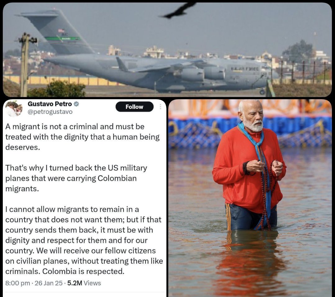 GuptaPragnya's tweet image. His PR MUST GO ON ‼️

He cares a damn whether Indians are treated like criminals or whether Indians are dead in stampede. 

A Columbian President is much respected in this regard for the stand he took for his people and his country. 

Disgrace as a PM - #ModiMustGo