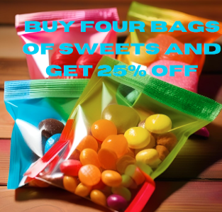 sweetsenations's tweet photo. Buy ANY four sweets part of the deal get 25% off!
#bargin #sweetshop https://t.co/lSvCIvXdu1