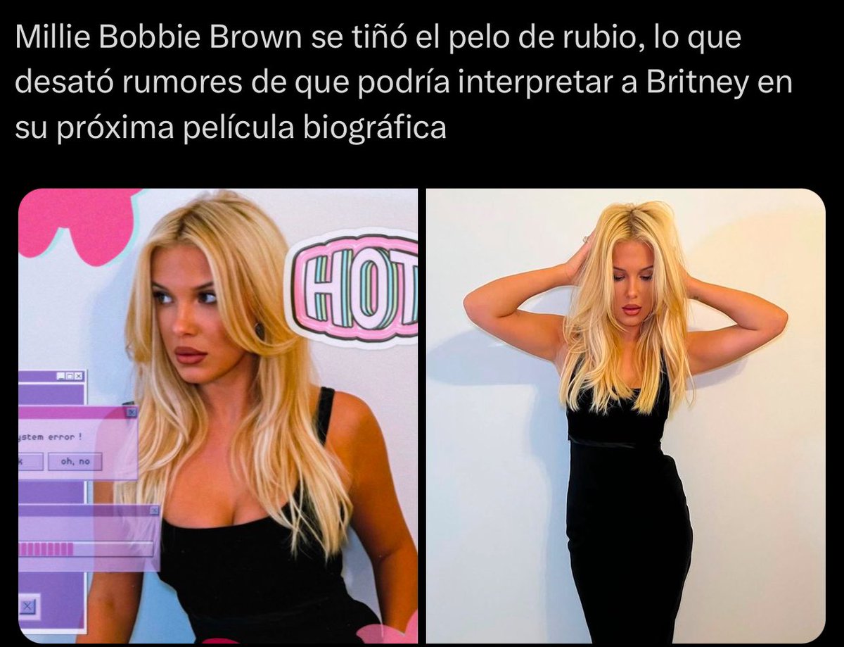 pameluz999's tweet image. #milliebobbiebrown será #BritneySpears ???