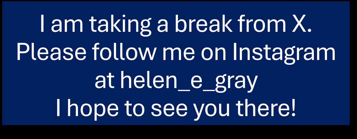 Morning. I have decided to focus on a platform that aligns more closely with my values. Thank you so much for all your engagement over the years. It would be great to stay in touch on Instagram.