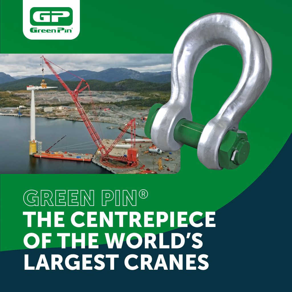 VanBeestBV's tweet photo. Green Pin®: The centrepiece of the world’s largest cranes.
#GreenPin® #CentrepieceOfRigging #Mammoet #HeavyLifting #RiggingSolutions #DutchVideo #SafetyAndReliability https://t.co/oz9jxYbEfr