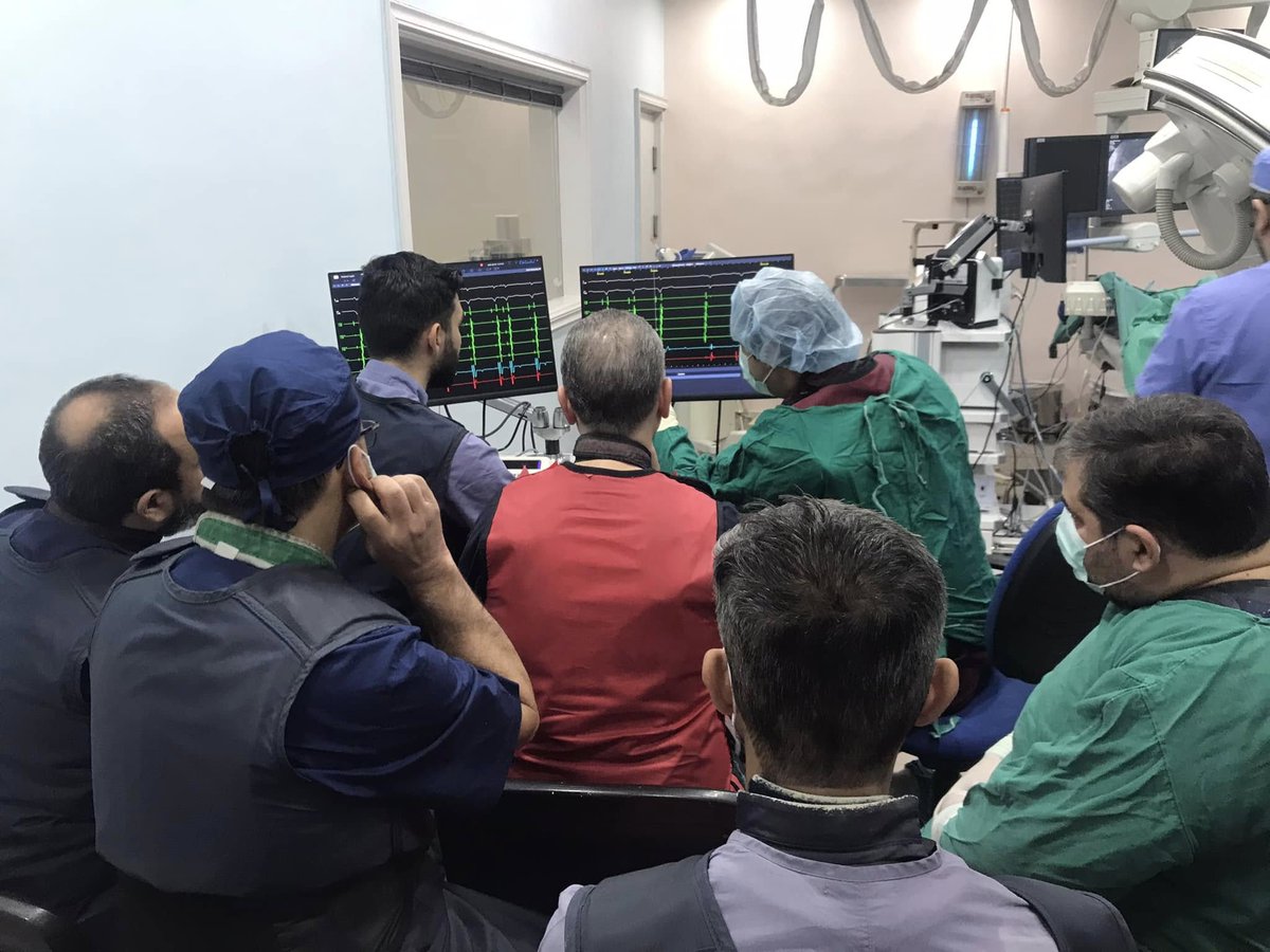 AsimFesc's tweet photo. By the beginning of the year, honored to work with Dr. Noor Sawan @noor_sawan94752  in the first workshop of catheter ablation guided by 3D mapping in Free Syria, Damascus 2025 https://t.co/HxFmkf0lGk