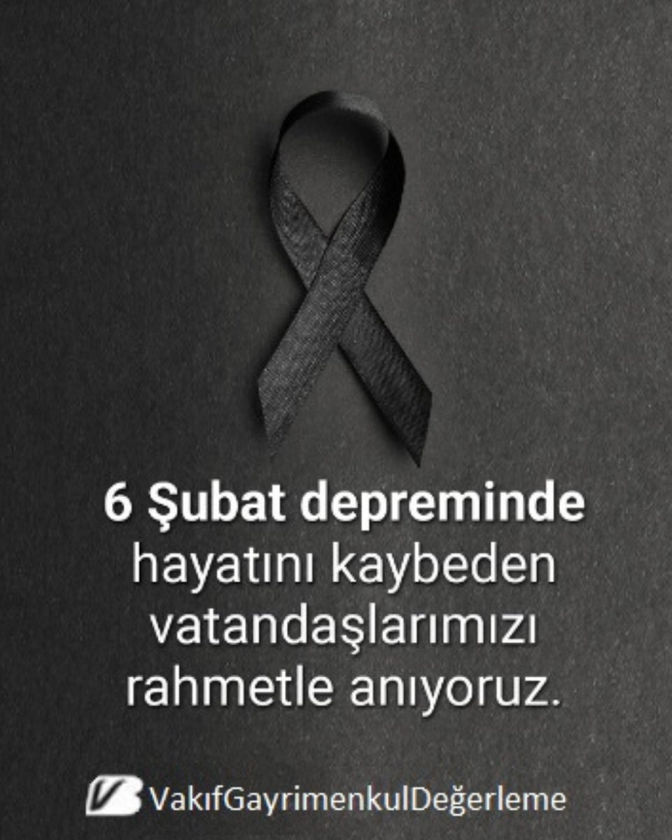 6 Şubat depreminde hayatını kaybeden vatandaşlarımızı rahmetle anıyoruz.
