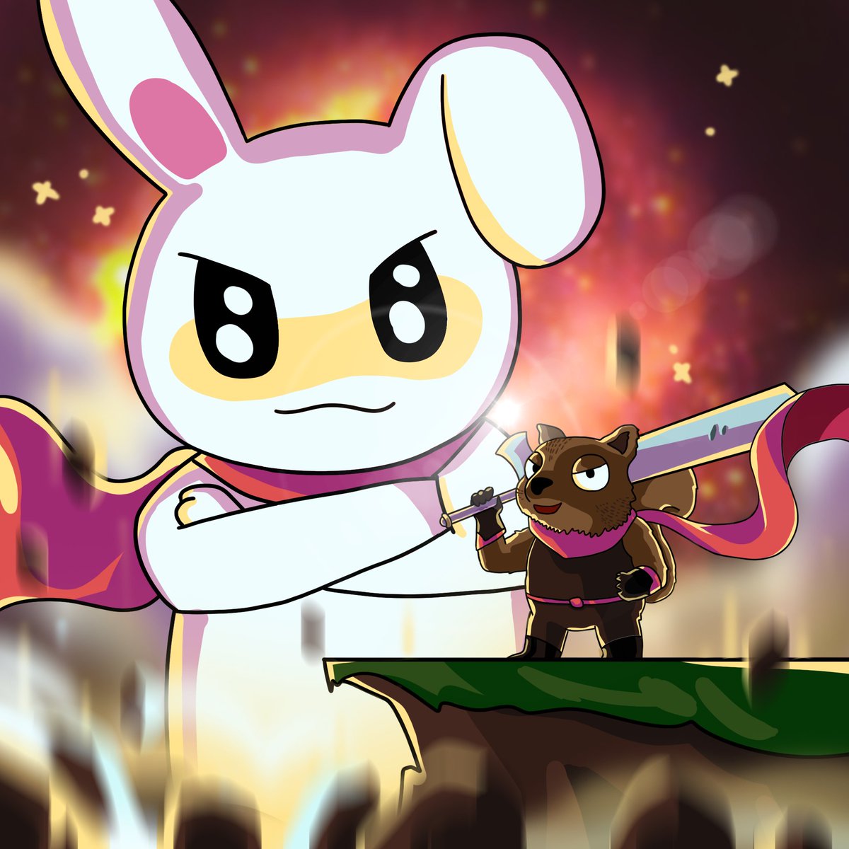 nuttardios's tweet image. Have you ever seen a rabbit 🐰 and a squirrel 🐿️ seal a collaboration?