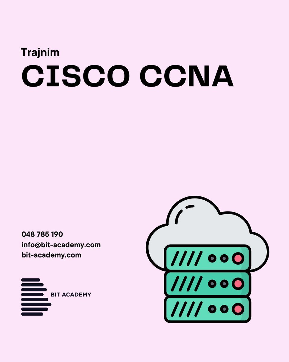 bitacademypage's tweet image. Fillo trajnimin në Cisco CCNA
👉 Përfito certifikatë ndërkombëtare
👉 Apliko njohuritë tuaja me pajisje fizike
👉 Ligjërues: Korab Osmanaj
Regjistrohu përmes:
☎️ 049 785 190
📩 info@bit-academy.com
💬 rrjeteve sociale
#bitacademy #trajnime #punesohu #Cisco #CCNA