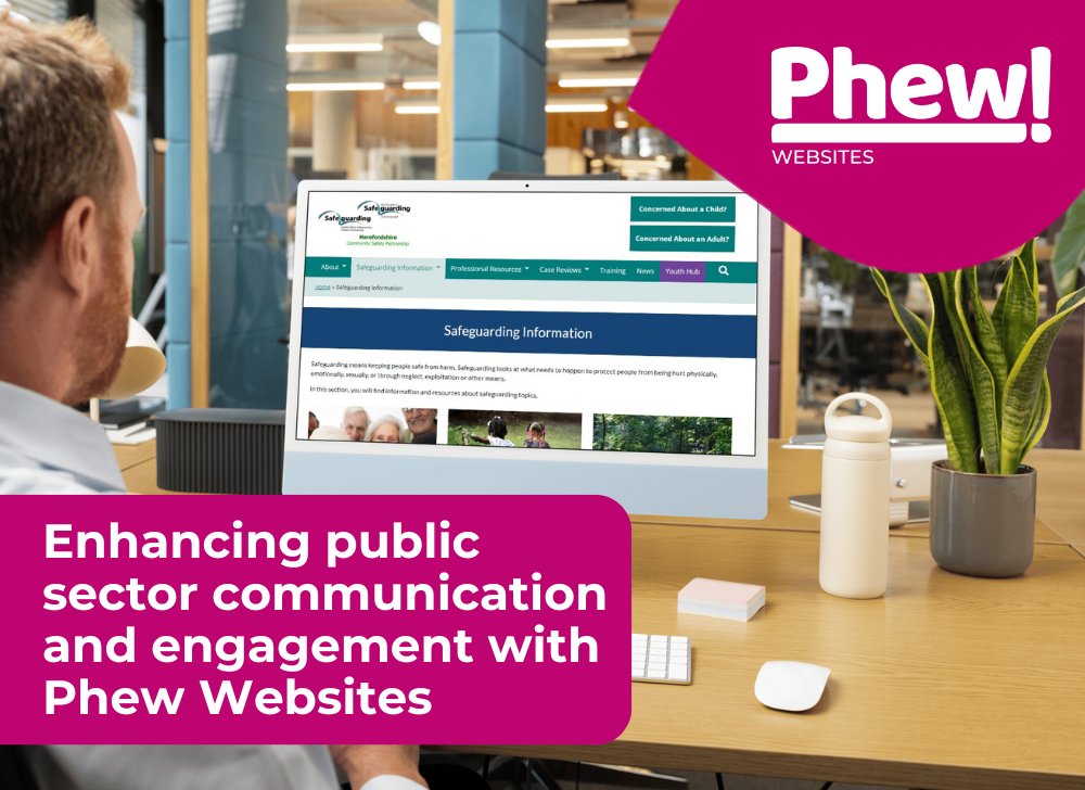 Discover how Phew Websites make public sector communication easy, accessible, and impactful! From built-in newsletter tools to easy content updates, learn more about our approach: hubs.li/Q03438r00

#publicsector #safeguardingpartnership #webdesign #PhewWebsites