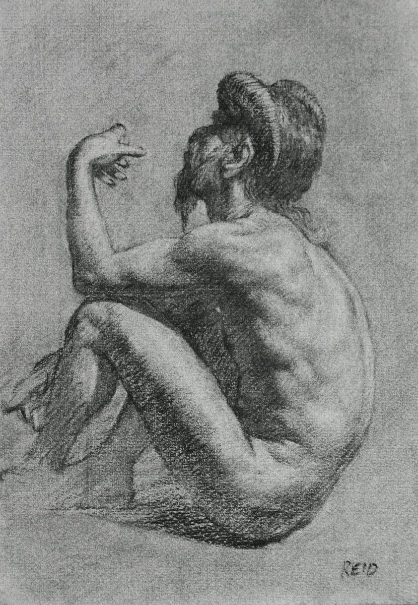 GM!! ‘Satyr’. 
Charcoal study.