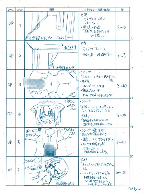 無計画で進めると
???に
なってしまうので~
絵コンテを描きながら徐々に制作
しています~🎵

こういうのあると後々楽ですよね🐾 
