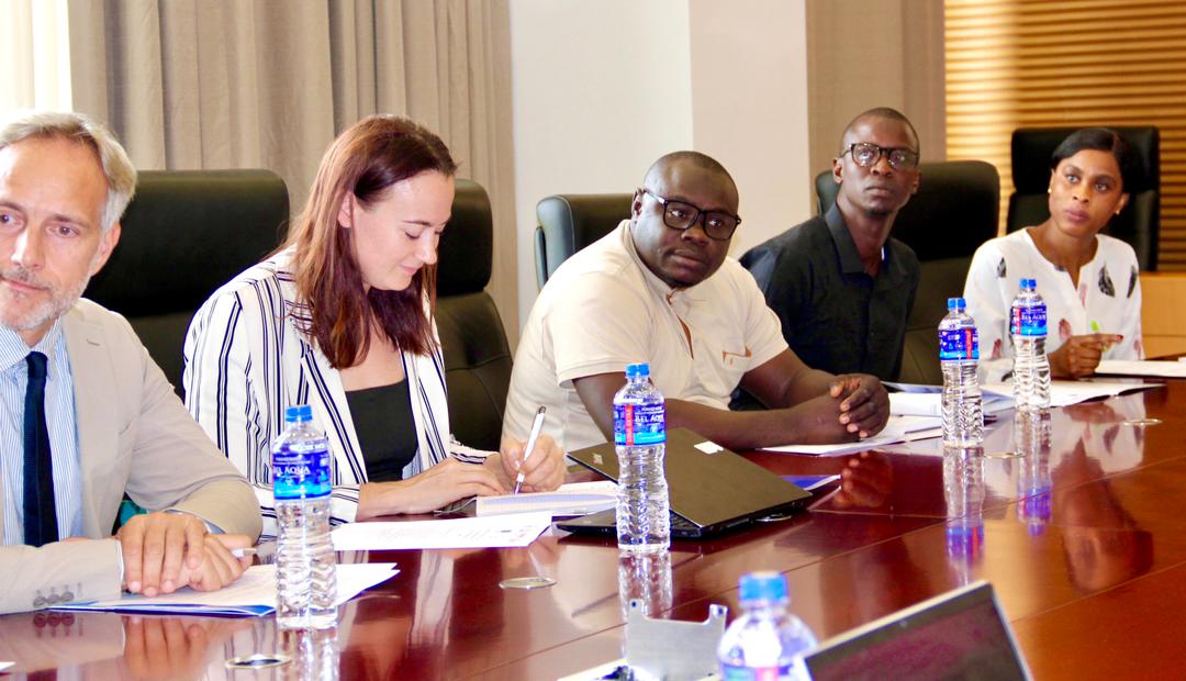 IDEA_Africa's tweet image. Our #Gambia office & @EUinTheGambia convened a Steering Committee meeting for the #EUCODE project to provide updates on activities implementation, successes & lessons.
EU's DHOM, @BrigandiRaphael commended IDEA & partners for all the work to consolidate democracy in The Gambia.