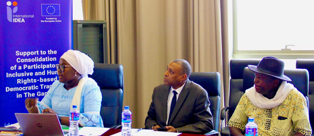 IDEA_Africa's tweet image. Our #Gambia office & @EUinTheGambia convened a Steering Committee meeting for the #EUCODE project to provide updates on activities implementation, successes & lessons.
EU's DHOM, @BrigandiRaphael commended IDEA & partners for all the work to consolidate democracy in The Gambia.