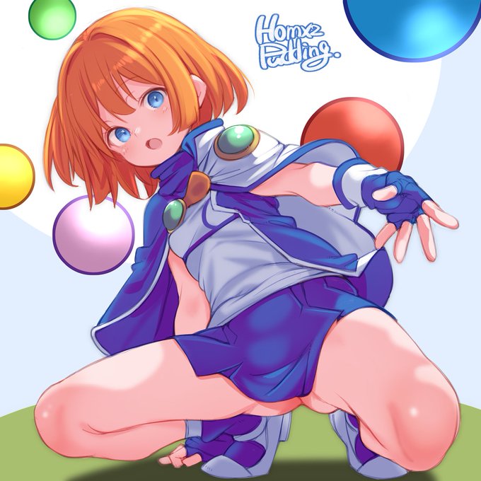 2月4日(ぷよの日)に描きたかったやつ。アレンジし過ぎて誰おま感あるけどアルルです…太いね(˶ᐢωᐢ˶) #ぷよぷよ