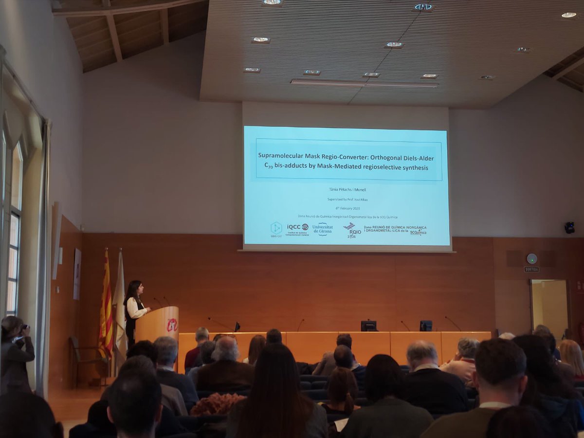 QBIS-CAT Research Group (@qbiscat_udg) on Twitter photo <a href="/_tania_pm/">Tània Pèlachs i Monell</a>, PhD student in our group, presented her research on regioselective functionalization of C70 by Diels-Alder reaction in the <a href="/rqio_scq/">rqio_scq</a> meeting. Well done Tània!
<a href="/ribas_xavi/">xribas</a> <a href="/IQCCUdG/">IQCC UdG</a> <a href="/udgdoctorat/">Escola de Doctorat de la UdG</a> <a href="/UdGRecerca/">UdG Recerca</a> <a href="/_tania_pm/">Tània Pèlachs i Monell</a>, PhD student in our group, presented her research on regioselective functionalization of C70 by Diels-Alder reaction in the <a href="/rqio_scq/">rqio_scq</a> meeting. Well done Tània!
<a href="/ribas_xavi/">xribas</a> <a href="/IQCCUdG/">IQCC UdG</a> <a href="/udgdoctorat/">Escola de Doctorat de la UdG</a> <a href="/UdGRecerca/">UdG Recerca</a>