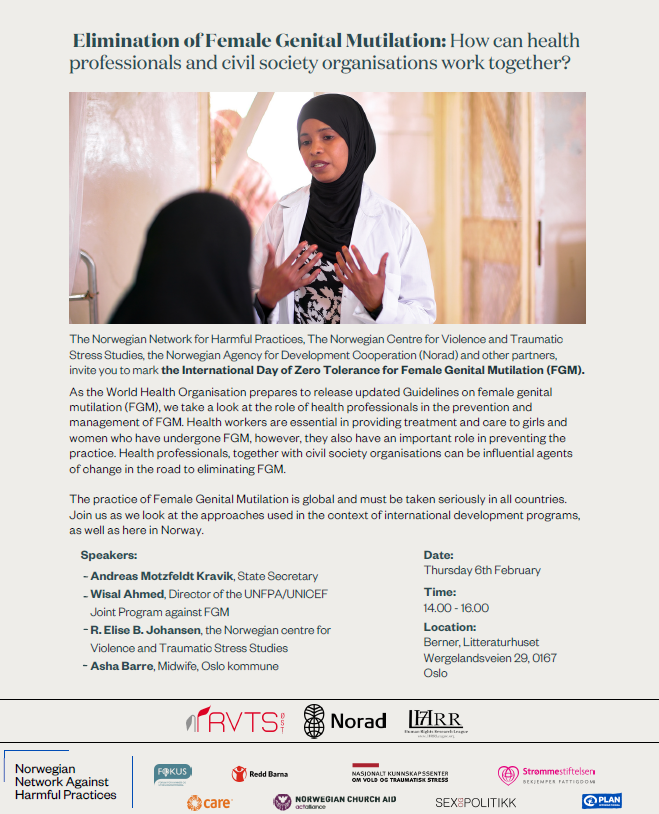Human Rights Research League (@hrrleague) on Twitter photo Join us today in Oslo, @ 2PM, at the House of Literature (Litteraturhuset) for an event marking the International Day of Zero Tolerance for Female Genital Mutilation (#FGM). <a href="/noradno/">Norad</a> <a href="/NKVTS/">NKVTS</a> <a href="/CARE/">CARE (care.org)</a> <a href="/ReddBarna/">Redd Barna</a> <a href="/SexogPolitikk/">Sex og Politikk</a>
hrrleague.org/gallery/Invita… Join us today in Oslo, @ 2PM, at the House of Literature (Litteraturhuset) for an event marking the International Day of Zero Tolerance for Female Genital Mutilation (#FGM). <a href="/noradno/">Norad</a> <a href="/NKVTS/">NKVTS</a> <a href="/CARE/">CARE (care.org)</a> <a href="/ReddBarna/">Redd Barna</a> <a href="/SexogPolitikk/">Sex og Politikk</a>
hrrleague.org/gallery/Invita…