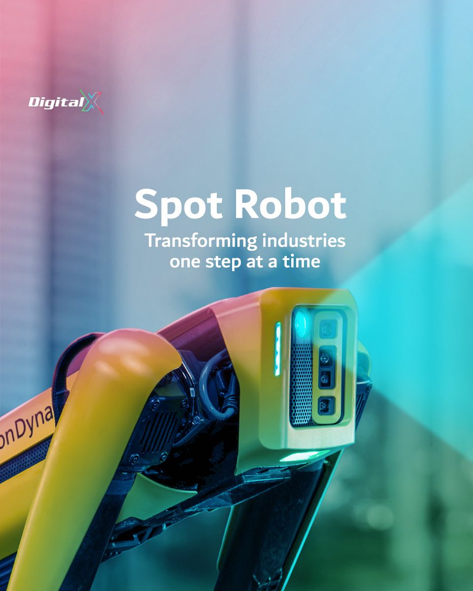DigitalDewa's tweet image. #SpotRobot, offered by #DigitalX, brings advanced functionality to life.
From Tunnel Inspections to Digital Twin Creation, it redefines operations across industries.
For more, contact us on: reach@thedigitalx.ae
#DigitalDEWA #RoboticSolutions #Innovation #DigitalTransformation