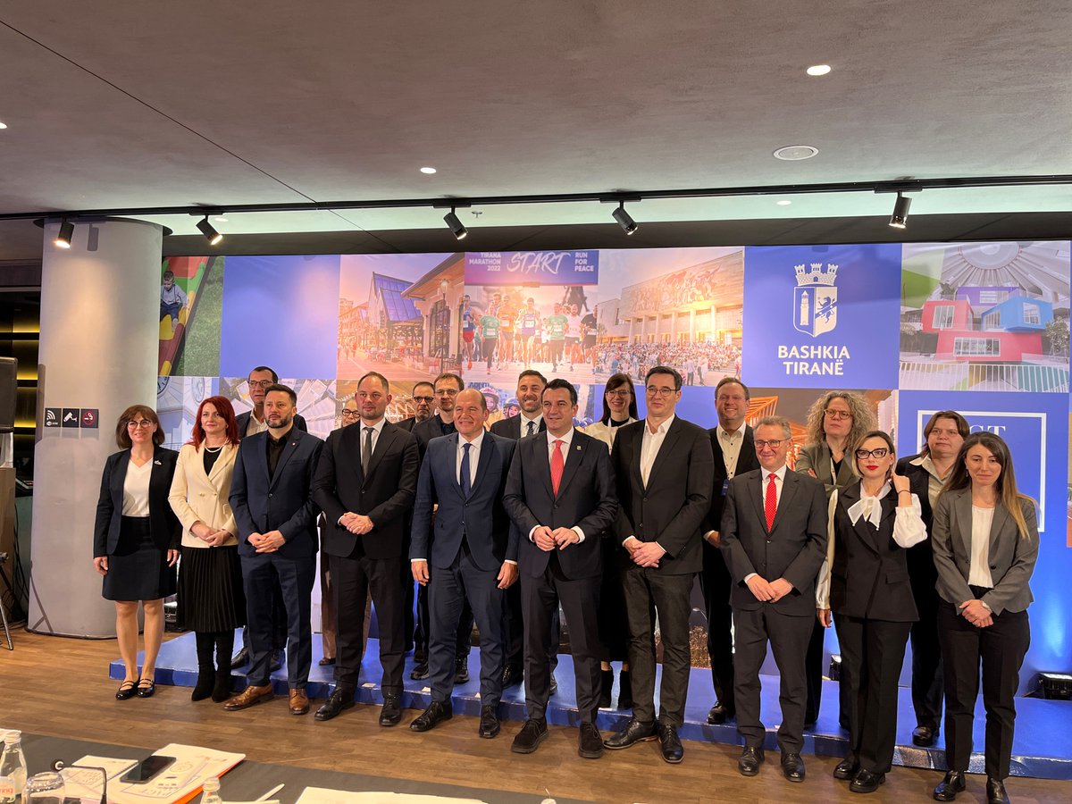 bpkaracsonyg's tweet photo. At the Pact of Free Cities Summit in Tirana, we adopted the Tirana Declaration, reaffirming our commitment to urban solidarity in turbulent times. Cities must stand together to defend democracy, support Ukraine, and tackle global challenges with sustainable solutions. 🌍🏙️ #PoFC https://t.co/3jaBSGevhS