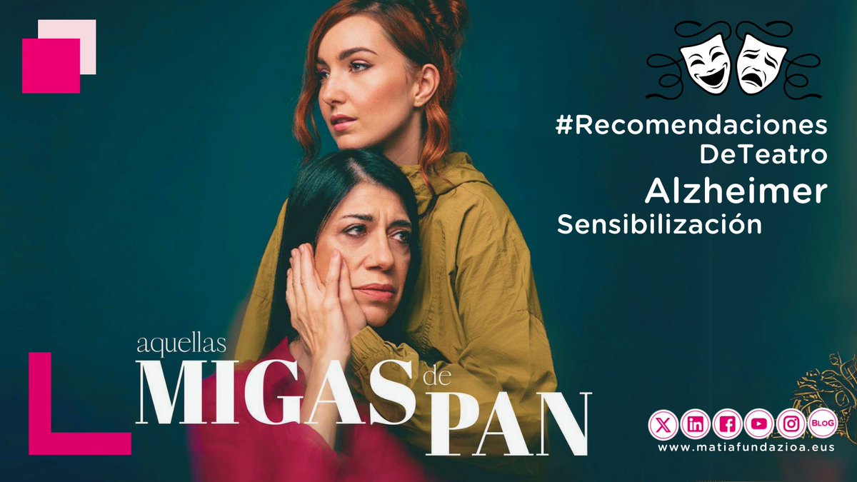 Matia (@matiafundazioa) on Twitter photo #RecomendacionesDeTeatro🎭|
"Aquellas Migas de Pan", una obra dirigida por <a href="/Inma_Cuevas/">Inma Cuevas</a>, que sensibiliza sobre el alzhéimer a través de la historia de dos mujeres, una escritora recién diagnosticada de una #demencia temprana, y su cuidadora. ¡Pintaza!
ondacero.es/emisoras/casti… #RecomendacionesDeTeatro🎭|
"Aquellas Migas de Pan", una obra dirigida por <a href="/Inma_Cuevas/">Inma Cuevas</a>, que sensibiliza sobre el alzhéimer a través de la historia de dos mujeres, una escritora recién diagnosticada de una #demencia temprana, y su cuidadora. ¡Pintaza!
ondacero.es/emisoras/casti…