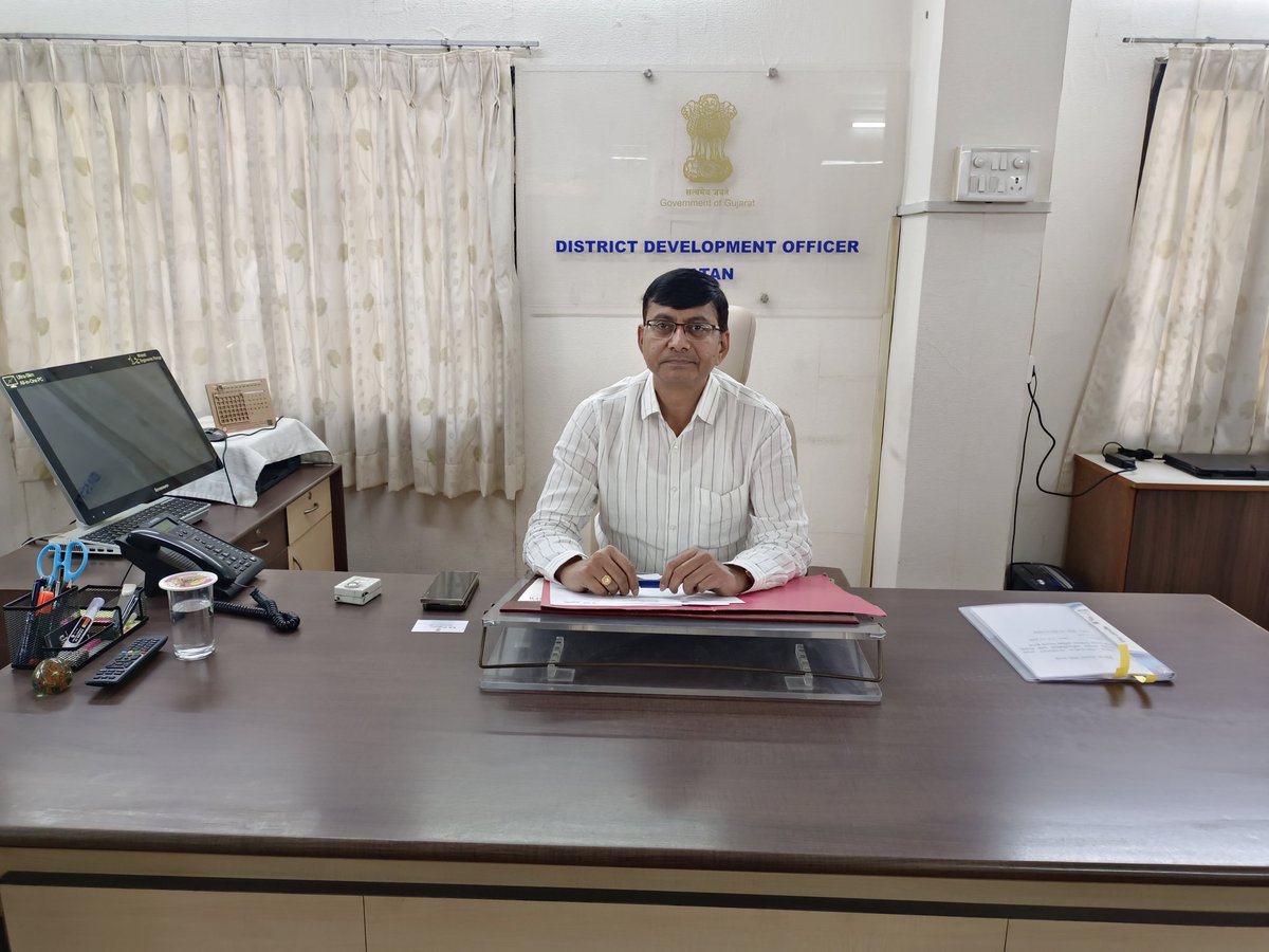 આજરોજ જિલ્લા વિકાસ અધિકારી - પાટણ તરીકે ચાર્જ સંભાળ્યો.
<a href="/CMOGuj/">CMO Gujarat</a> <a href="/InfoGujarat/">Gujarat Information</a> <a href="/GujPRHDept/">Panchayat, Rural Housing & Rural Dev. Department</a> <a href="/GujDCoffice/">Guj DCoffice</a> <a href="/InfoPatan/">Info Patan GoG</a> <a href="/CollectorPatan/">Collector Patan</a>
