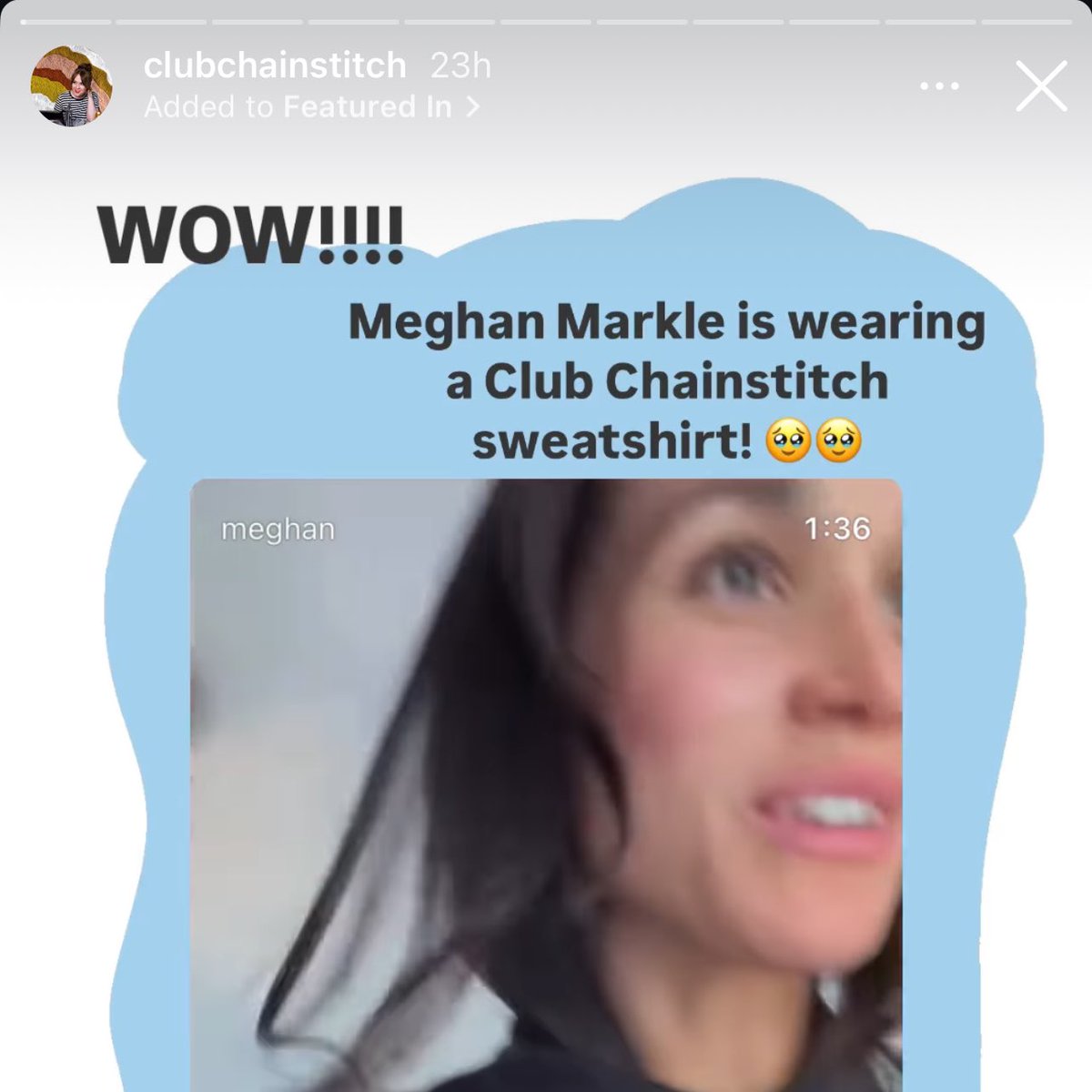 brown_tamron's tweet photo. Meghan markle wearing a simple shirt and helping a small business owner on maternity leave elevate her company! I will always support you MM. https://t.co/nESNW58dVR