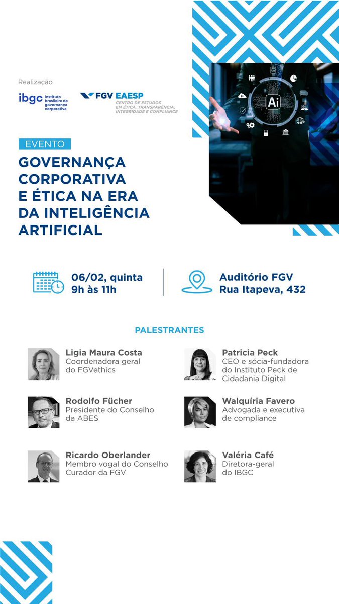 LigiaMauraCosta's tweet image. Hoje!!! Começando em breve ! @fgvethics #fgveaesp #ibgc