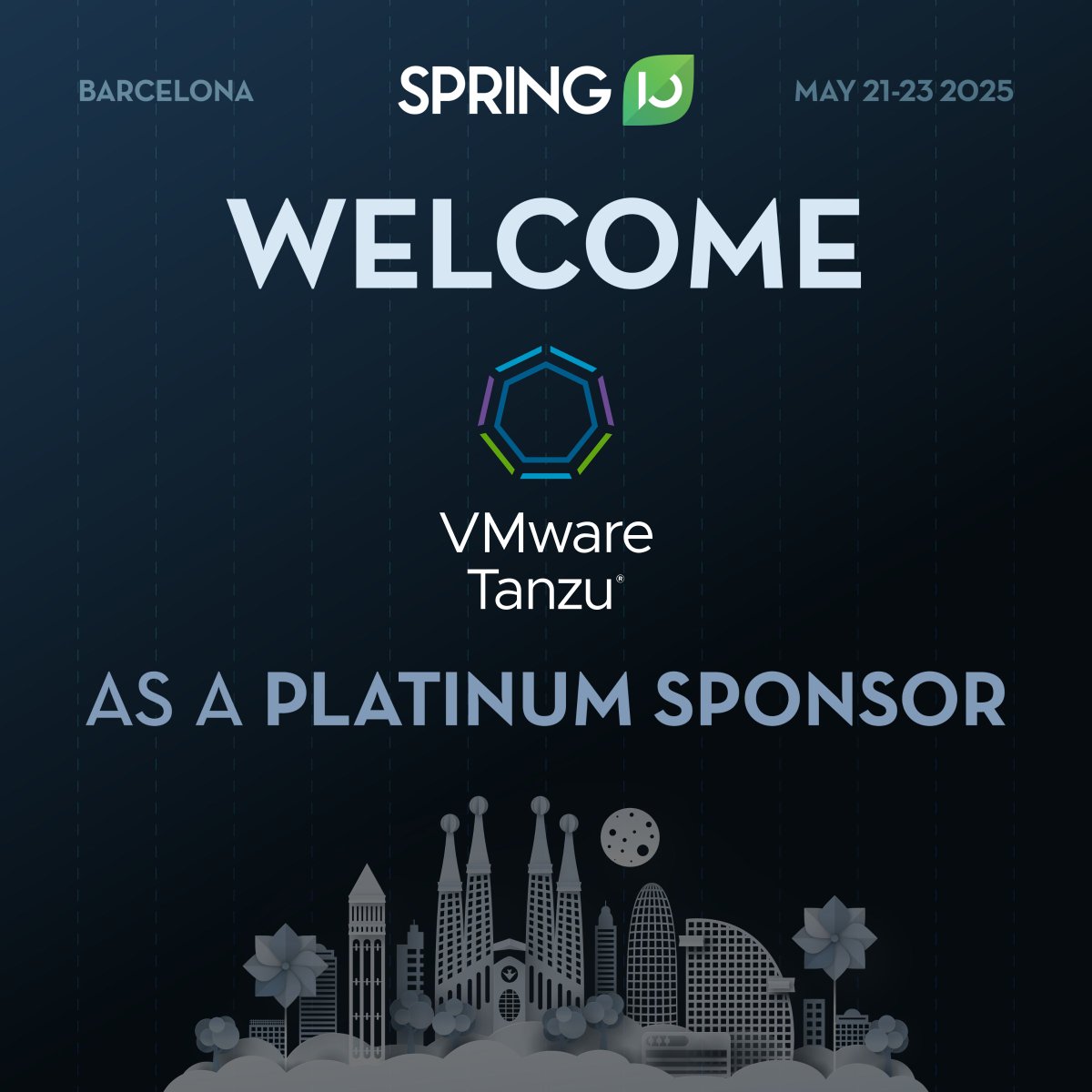 spring_io's tweet image. We are excited to welcome back @VMwareTanzu as a Platinum Sponsor for Spring I/O 2025! 

Thank you for your ongoing support. #springio25