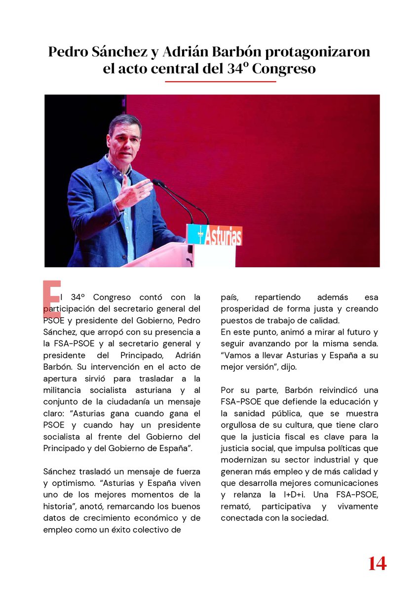 FSA_PSOE's tweet photo. "Asturias gana cuando gana el PSOE y hay presidentes socialistas"

Pedro Sánchez y Adrián Barbón protagonizaron el acto central del #34CongresoFSA

🌹 Boletín #SocialistasDeAsturias: https://t.co/xNStdKCxx0 https://t.co/fjQbjl4DNV